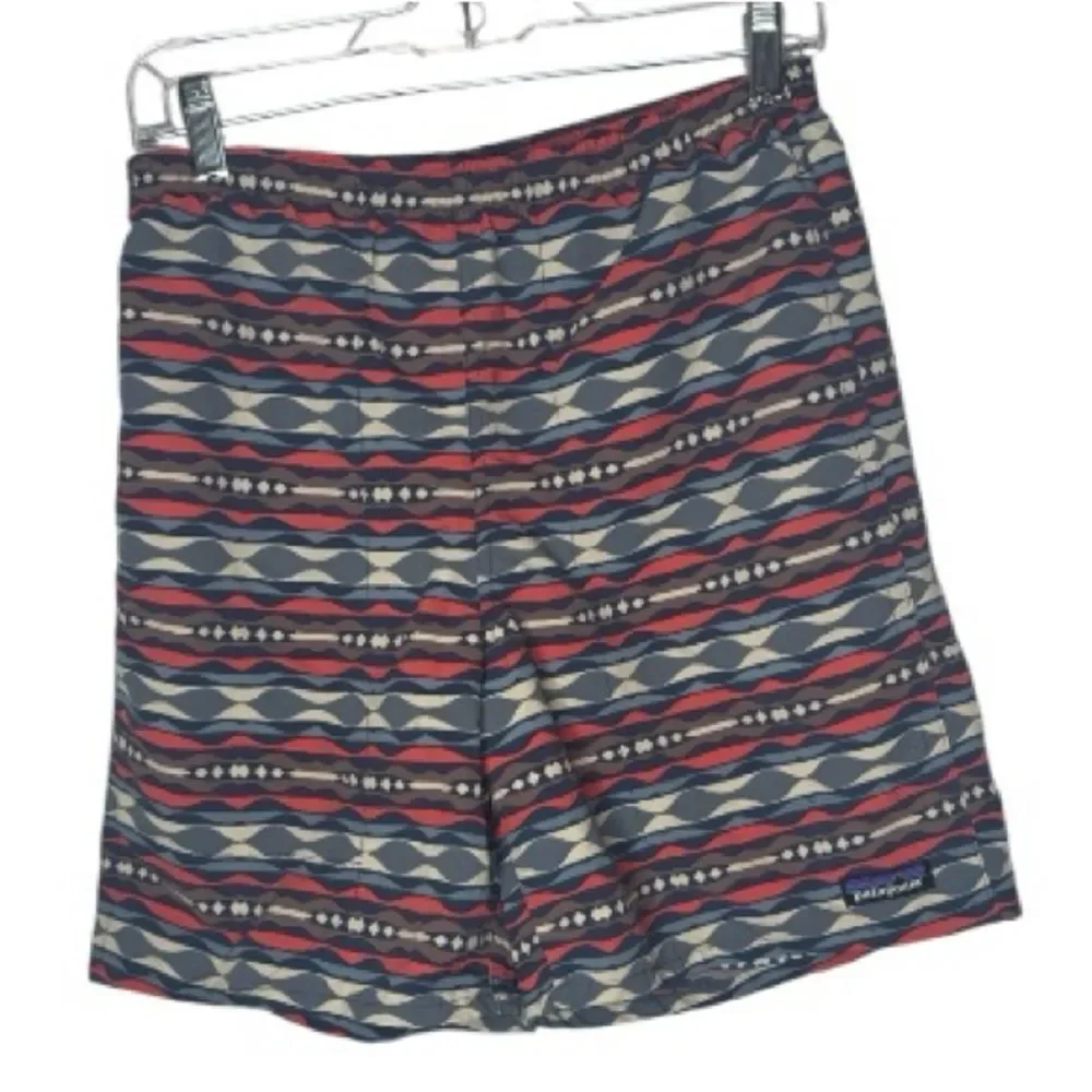 Patagonia Lined Baggies Aztec Patterned Swim Shorts. Size Small.